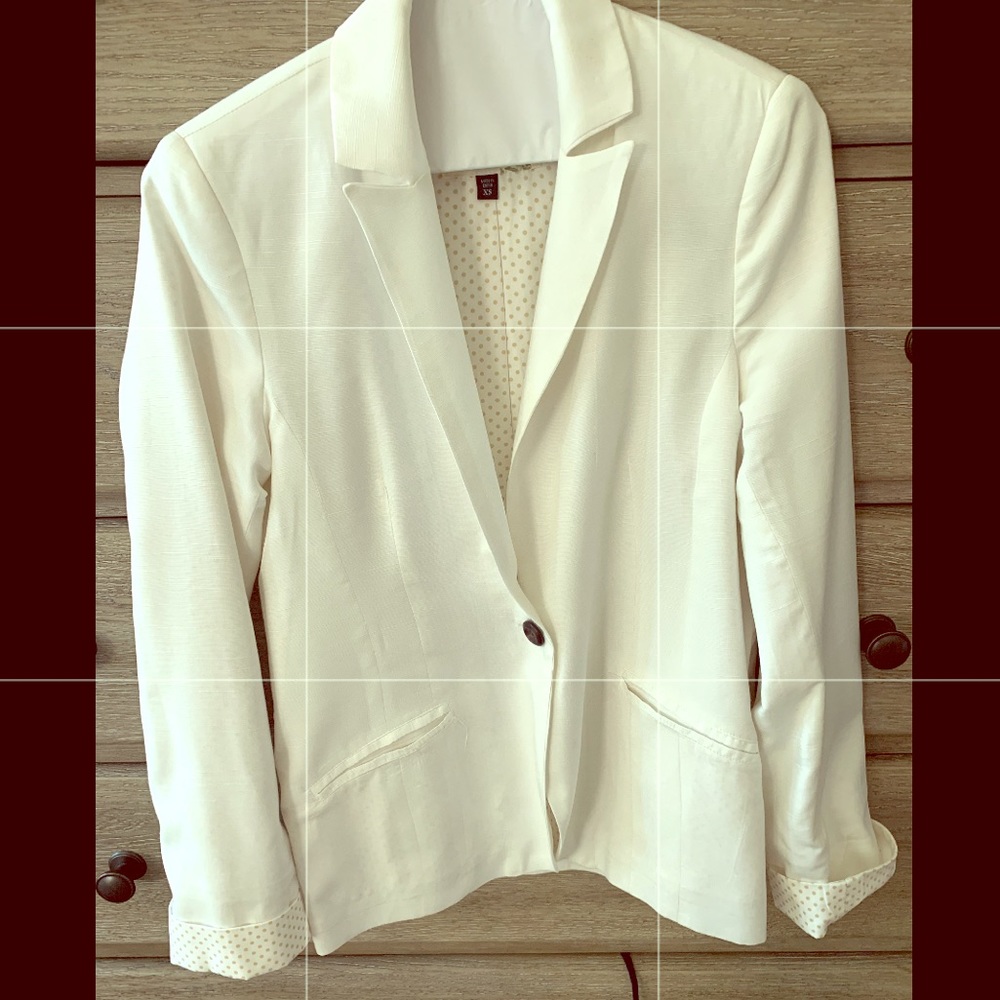 Blossom and Clover white lightweight blazer xs